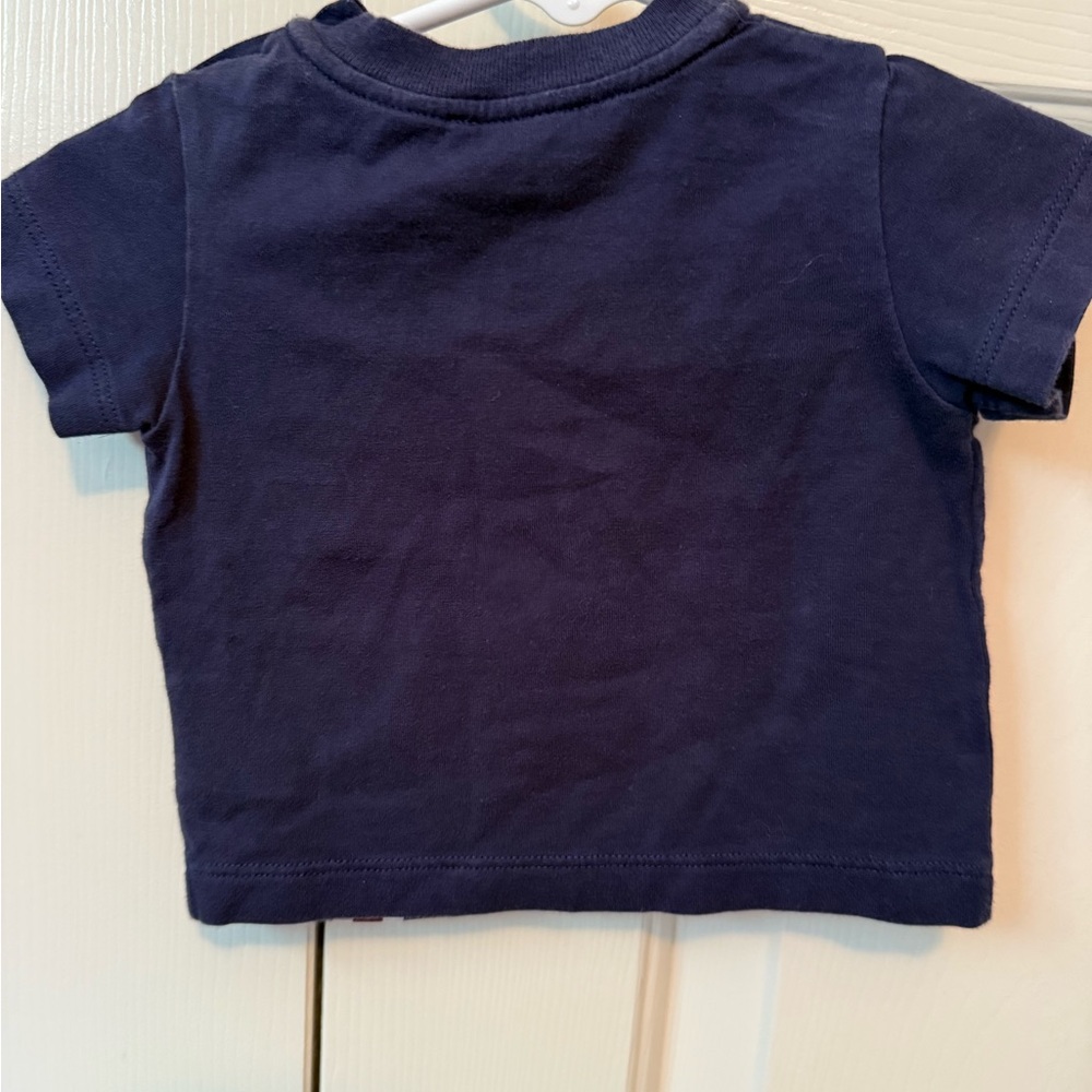 Gucci Kids Navy Blue T-Shirt with Red and White Stripes - Picture 4 of 4